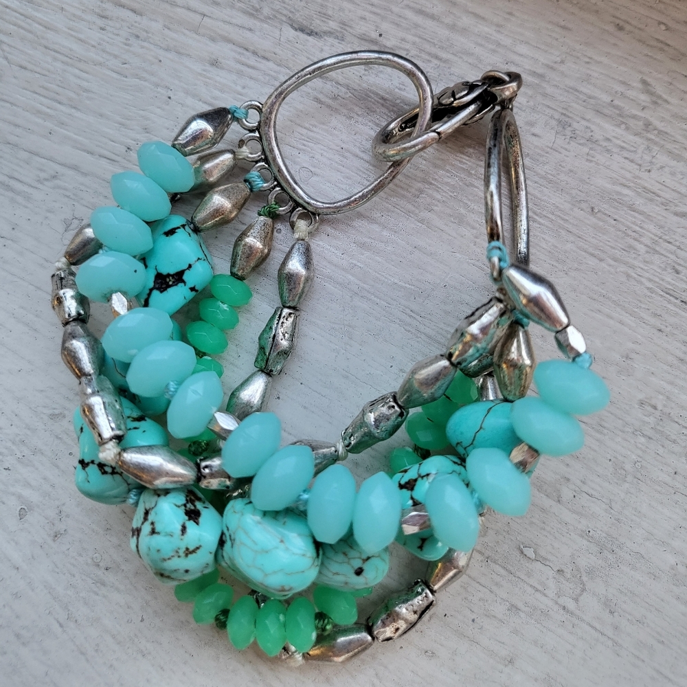 Lucky Brand Turquoise Mix Beads Bracelet
